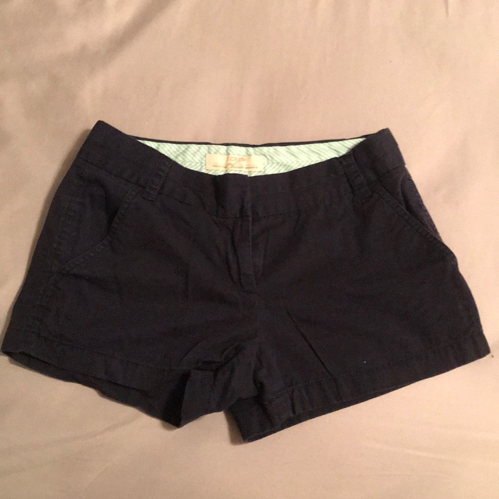 Navy J. Crew cotton shorts